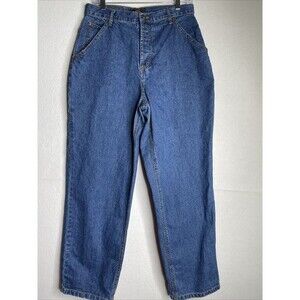 VTG ROUTE 66 Women’s Button Fly Carpenter High Rise Blue Jeans Size 14 30x29